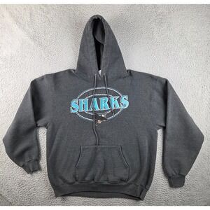 Vintage San Jose Sharks Hoodie Sweatshirt Mens XL Gray Salem Sportswear